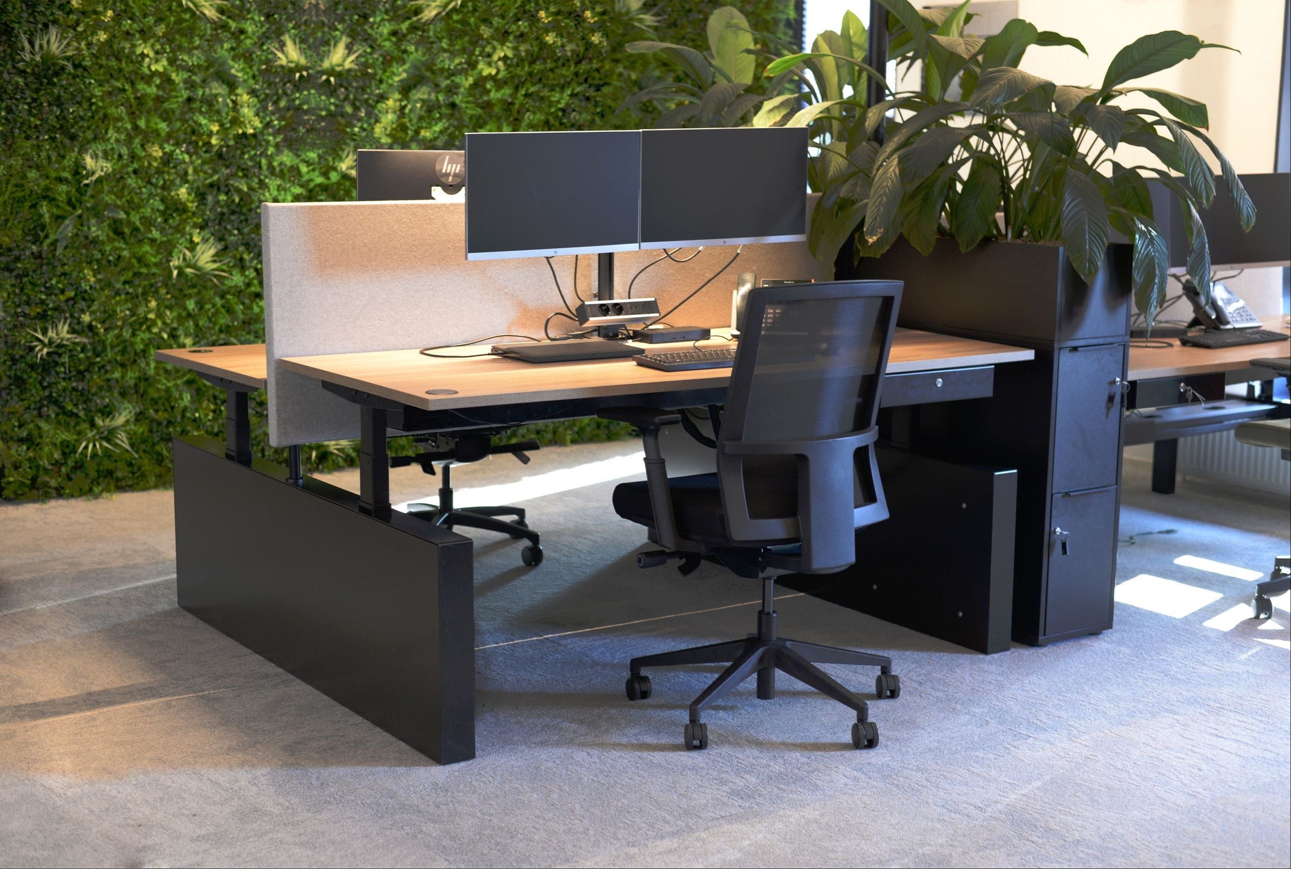 Akoestische tussenwand - rondom gestoffeerd