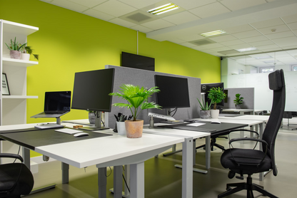 Akoestische bureaudivider - aluminium frame